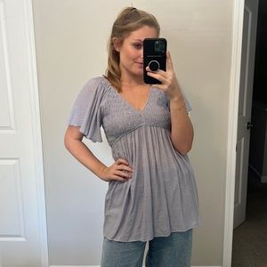 Periwinkle Babydoll Top by She + Sky